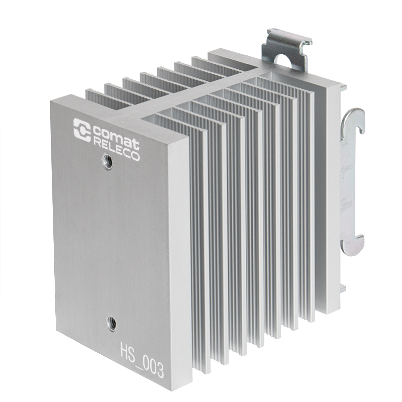 Heatsink for DIN rail snap on mounting